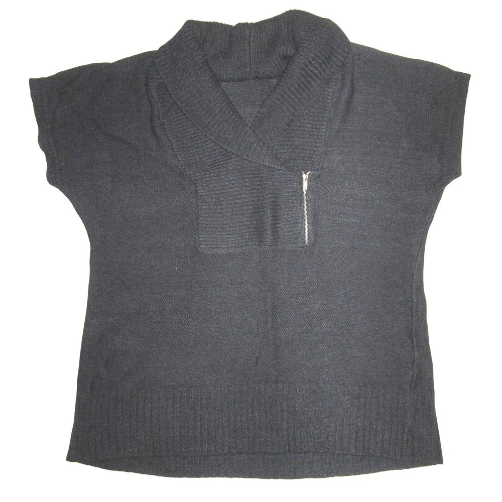 ALYX Dark Gray ZIPPER Sweater Womens PLUS 3X 22 24  Cowl Neck Top Shirt